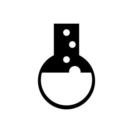 Flask icon. Science laboratory chemistry and research theme. Isolated design. Vector illustrationのイラスト素材