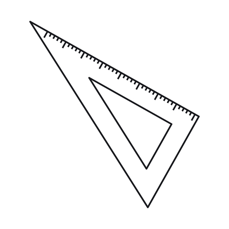 Ruler icon. School education supply and object theme. Isolated design. Vector illustrationのイラスト素材