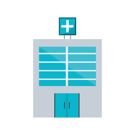 Hospital building icon. Medical and health care theme. Isolated design. Vector illustrationのイラスト素材