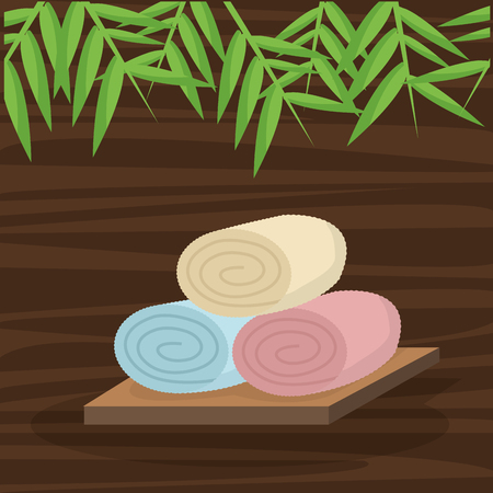Towels icon. Spa center and healthy lifestyle theme. Colorful design. Vector illustrationのイラスト素材