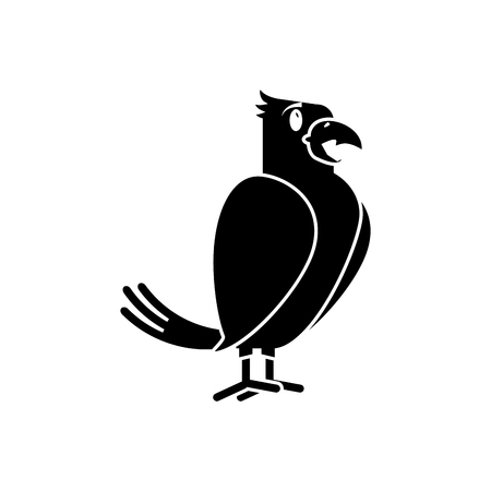 Bird cartoon icon. Pet animal domestic and care theme. Isolated design. Vector illustrationのイラスト素材
