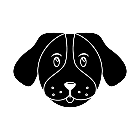 Dog cartoon icon. Pet animal domestic and care theme. Isolated design. Vector illustrationのイラスト素材