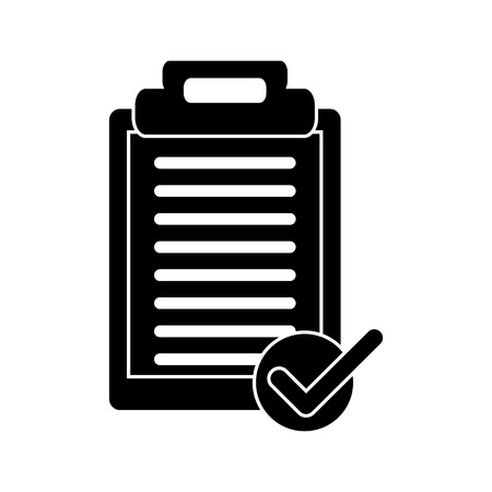 Checklist and mark icon. Office paper form and document theme. Colorful design. Vector illustrationのイラスト素材