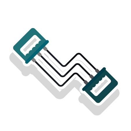 Elastic bands icon. Fitness gym sport and bodybuilding theme. Isolated design. Vector illustrationのイラスト素材