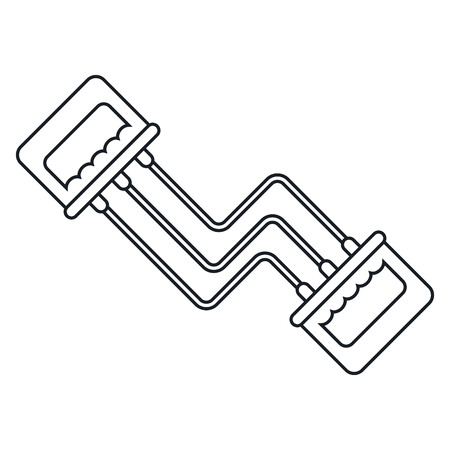 Elastic bands icon. Fitness gym sport and bodybuilding theme. Isolated design. Vector illustrationのイラスト素材