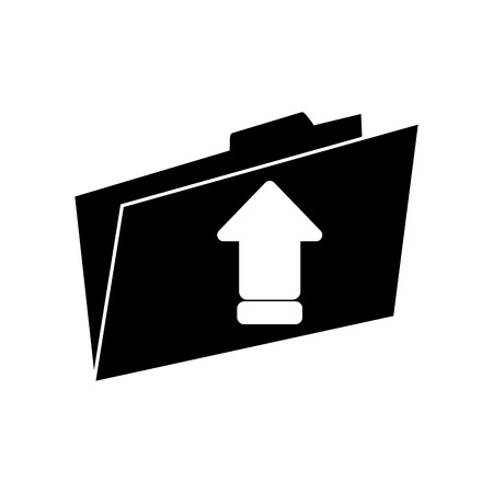 Upload arrow and file icon. Digital web application and technology theme. Isolated design. Vector illustrationのイラスト素材