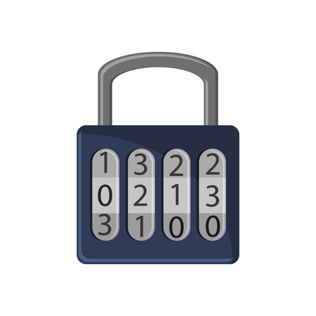 Padlock icon. security system warning and protection theme. Isolated design. Vector illustrationのイラスト素材