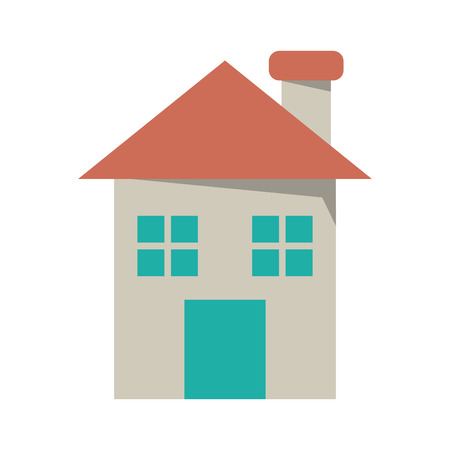 House and home building icon. Real estate construction property and investment theme. Isolated design. Vector illustrationのイラスト素材