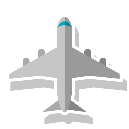 airplane vehicle icon. transportation travel and trip theme. Isolated design. Vector illustrationのイラスト素材