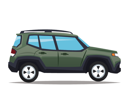 Suv icon. Vehicle transportation travel and trip theme. Colorful design. Vector illustrationのイラスト素材