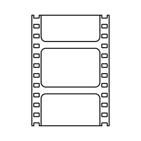 Cinema film strip icon. Movie video media and entertainment theme. Isolated design. Vector illustrationのイラスト素材