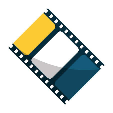 Cinema film strip icon. Movie video media and entertainment theme. Isolated design. Vector illustrationのイラスト素材