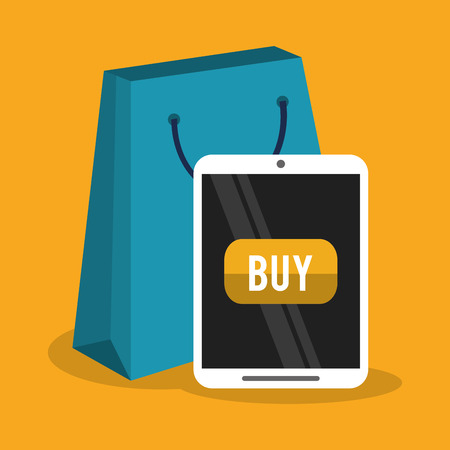 Tablet icon.Cyber monday shopping and payment theme. Colorful design. Vector illustrationのイラスト素材