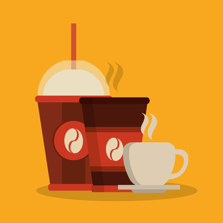 Mug and cup icon. Coffee shop drink and beverage theme. Colorful design. Vector illustrationのイラスト素材