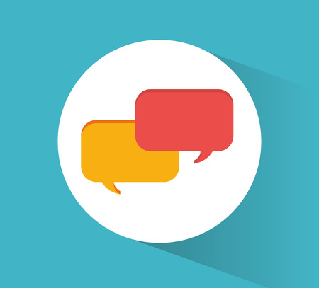 Bubble icon. Communication message and discussion theme. Colorful design. Vector illustrationのイラスト素材