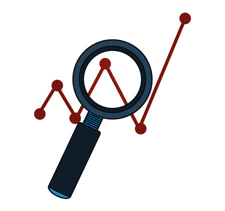Lupe icon. search magnifying glass zoom lens and tool theme. Colorful and isolated design. Vector illustrationのイラスト素材