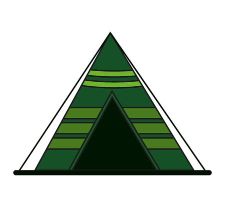 Tent for camping icon. Camp adventure forest lifestyle theme. Isolated design. Vector illustrationのイラスト素材
