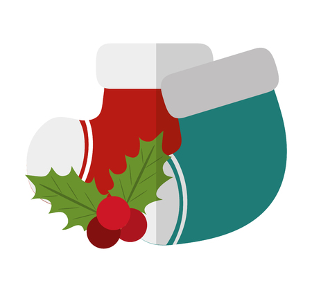 Boot icon. Christmas season decoration and celebration theme. Isolated design. Vector illustrationのイラスト素材