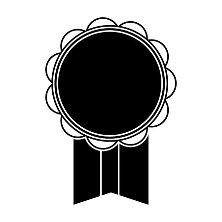 Seal stamp with ribbon icon. Winner competition success price and award theme. Isolated design. Vector illustrationのイラスト素材