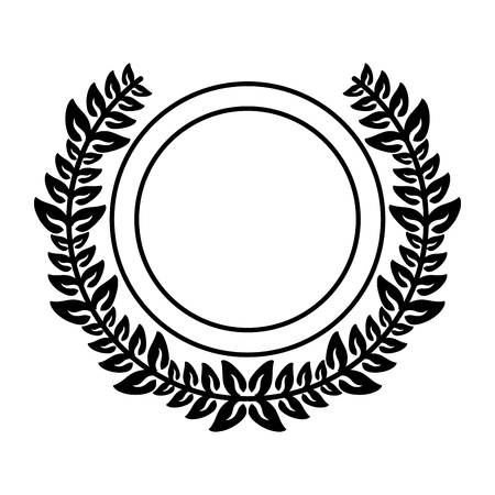 seal stamp inside wreath icon. Rustic decoration spring and invitation theme. Isolated design. Vector illustrationのイラスト素材