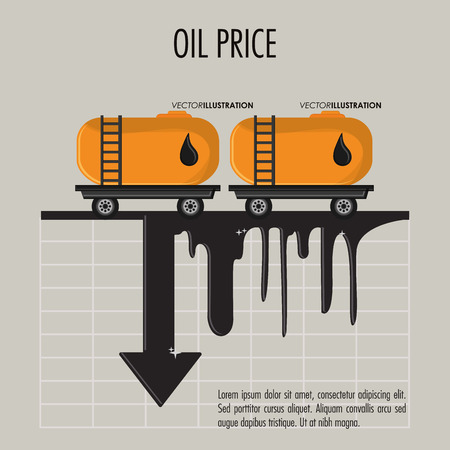 Drop and truck icon. Oil price industry fuel production and gasoline theme. Isolated design. Vector illustrationのイラスト素材