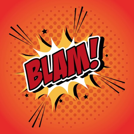 Bubble pop art of blam icon. Comic communication retro and expression theme. Vector illustrationのイラスト素材