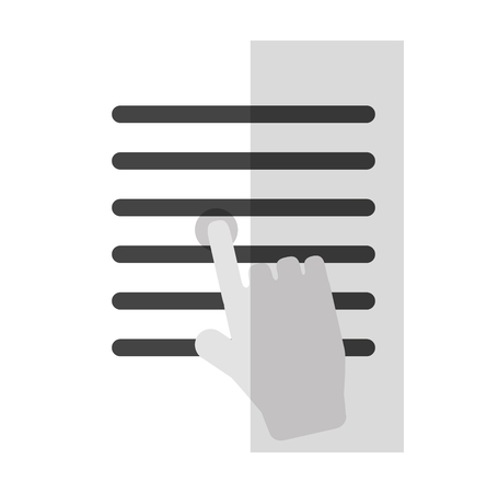 Document paper and cursor icon. Data archive office and information theme. Isolated design. Vector illustrationのイラスト素材