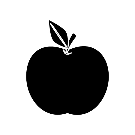 Apple fruit icon. Healthy organic and fresh food theme. Isolated design. Vector illustrationのイラスト素材