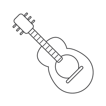 Guitar instrument icon. music sound melody and musical theme. Isolated design. Vector illustrationのイラスト素材