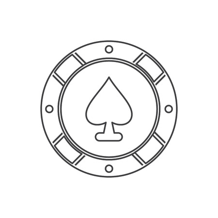 Chip icon. Casino las vegas game and lucky theme. Isolated design. Vector illustrationのイラスト素材