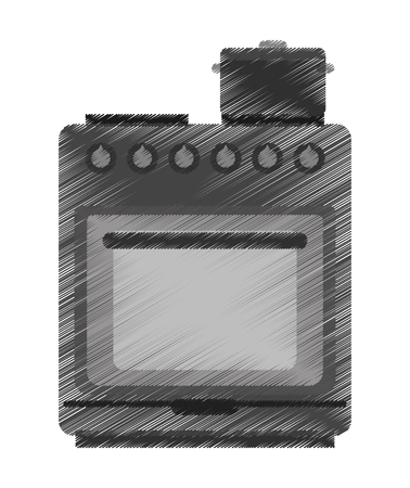 Stove machine icon. House appliances supplies and electronic theme. Isolated design. Vector illustrationのイラスト素材