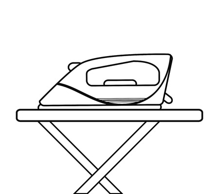 Iron machine icon. House appliances supplies and electronic theme. Isolated design. Vector illustrationのイラスト素材