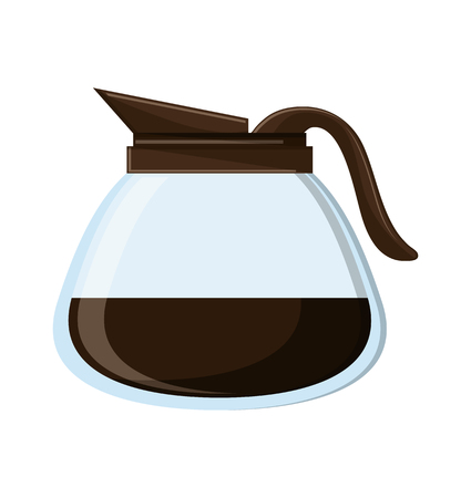Coffee pot icon. Kitchen supply domestic and household theme. Isolated design. Vector illustrationのイラスト素材
