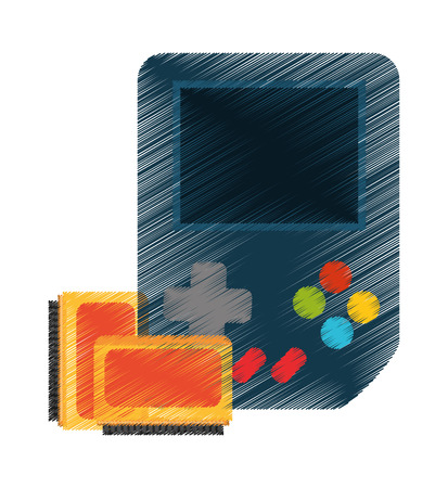 Videogame device icon. Game play leisure gaming and controller theme. Isolated design. Vector illustrationのイラスト素材