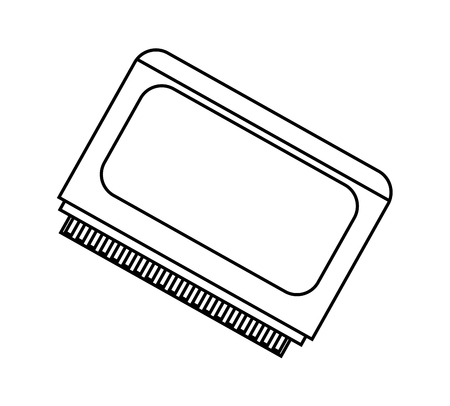 Videogame card icon. Game play leisure gaming and controller theme. Isolated design. Vector illustrationのイラスト素材