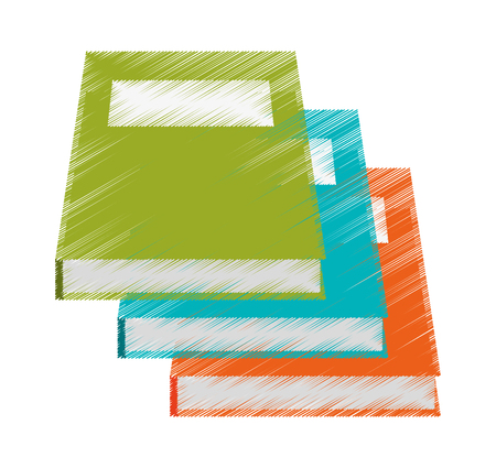 Books icon. Education literature read and library theme. Isolated design. Vector illustrationのイラスト素材