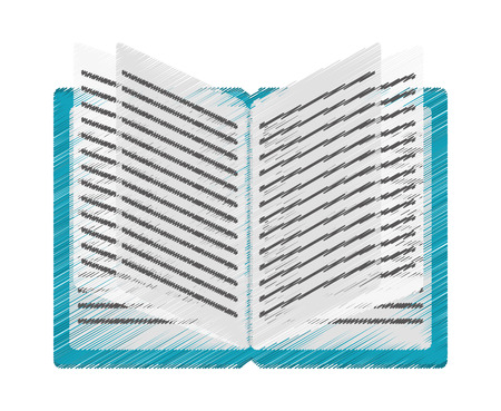 Open book icon. Education literature read and library theme. Isolated design. Vector illustrationのイラスト素材