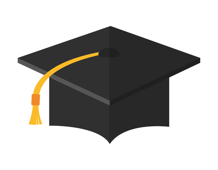 Graduation cap icon. School education learning and knowledge theme. Isolated design. Vector illustrationのイラスト素材