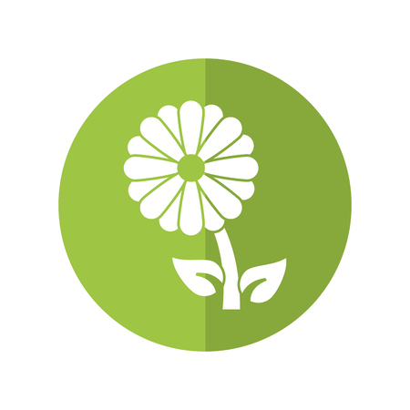 flower with leaves icon. Nature plant environment and spring theme. Isolated design. Vector illustrationのイラスト素材