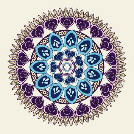 Mandale icon. Bohemic ornament indian and decoration theme. Colorful design. Vector illustratonのイラスト素材