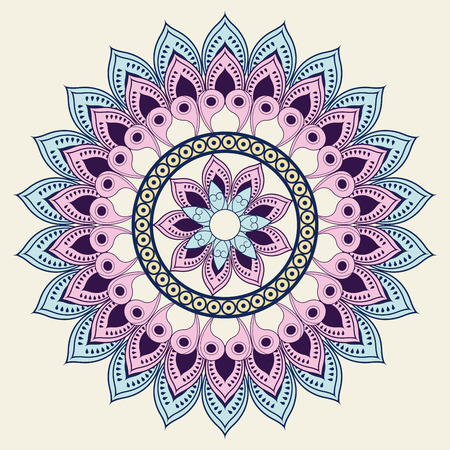 Mandale icon. Bohemic ornament indian and decoration theme. Colorful design. Vector illustratonのイラスト素材