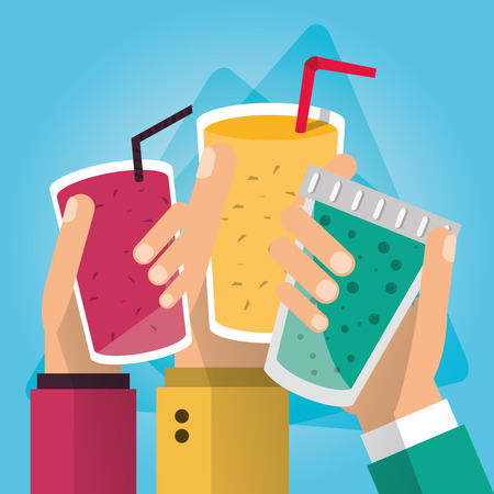 Smoothie drink icon. Summer fresh and organic theme. Colorful design. Vector illustrationのイラスト素材