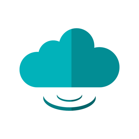 Cloud icon. Weather sky nature climate and season theme. Isolated design. Vector illustrationのイラスト素材