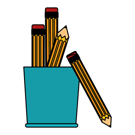 mug and pencil tool icon. Write office object and instrument theme. Isolated design. Vector illustrationのイラスト素材