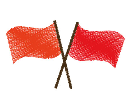 Flag icon. Sport hobby competition and game theme. Isolated design. Vector illustrationのイラスト素材