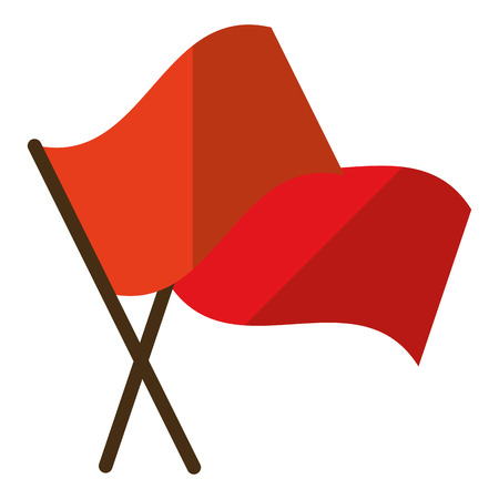 Flag icon. Sport hobby competition and game theme. Isolated design. Vector illustrationのイラスト素材