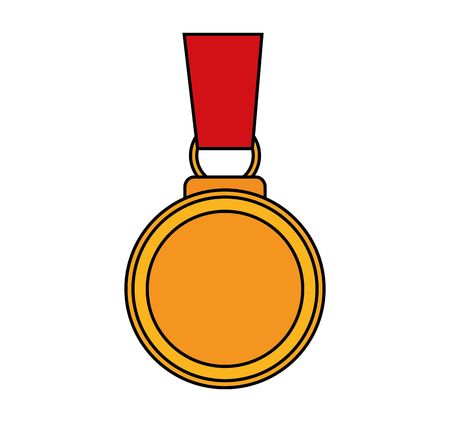 Medal icon. Winner competition success and victory theme. Isolated design. Vector illustrationのイラスト素材