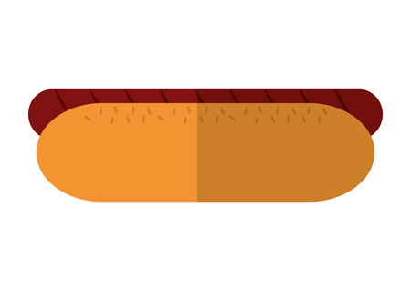 Hot dog icon. Fast food urban and american theme. Isolated design. Vector illustrationのイラスト素材
