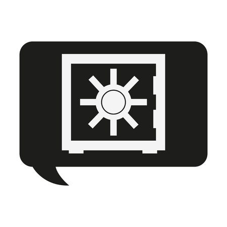 Strongbox icon. Security system warning protection and danger theme. Isolated design. Vector illustrationのイラスト素材
