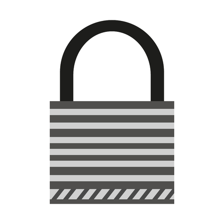 Padlock icon. Security system warning protection and danger theme. Isolated design. Vector illustrationのイラスト素材